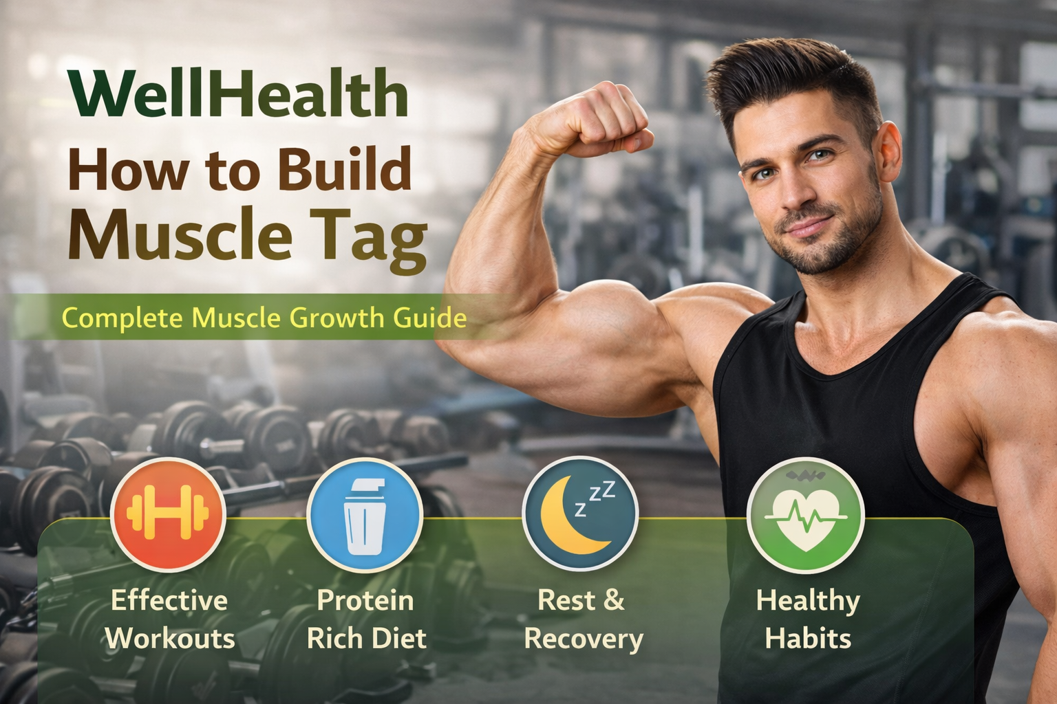 WellHealth How to Build Muscle Tag