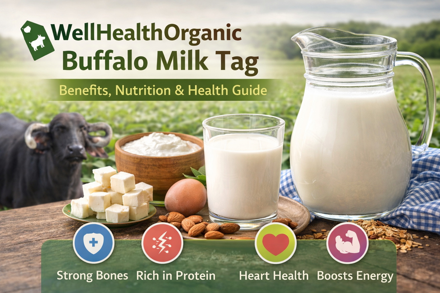WellHealthOrganic Buffalo Milk Tag
